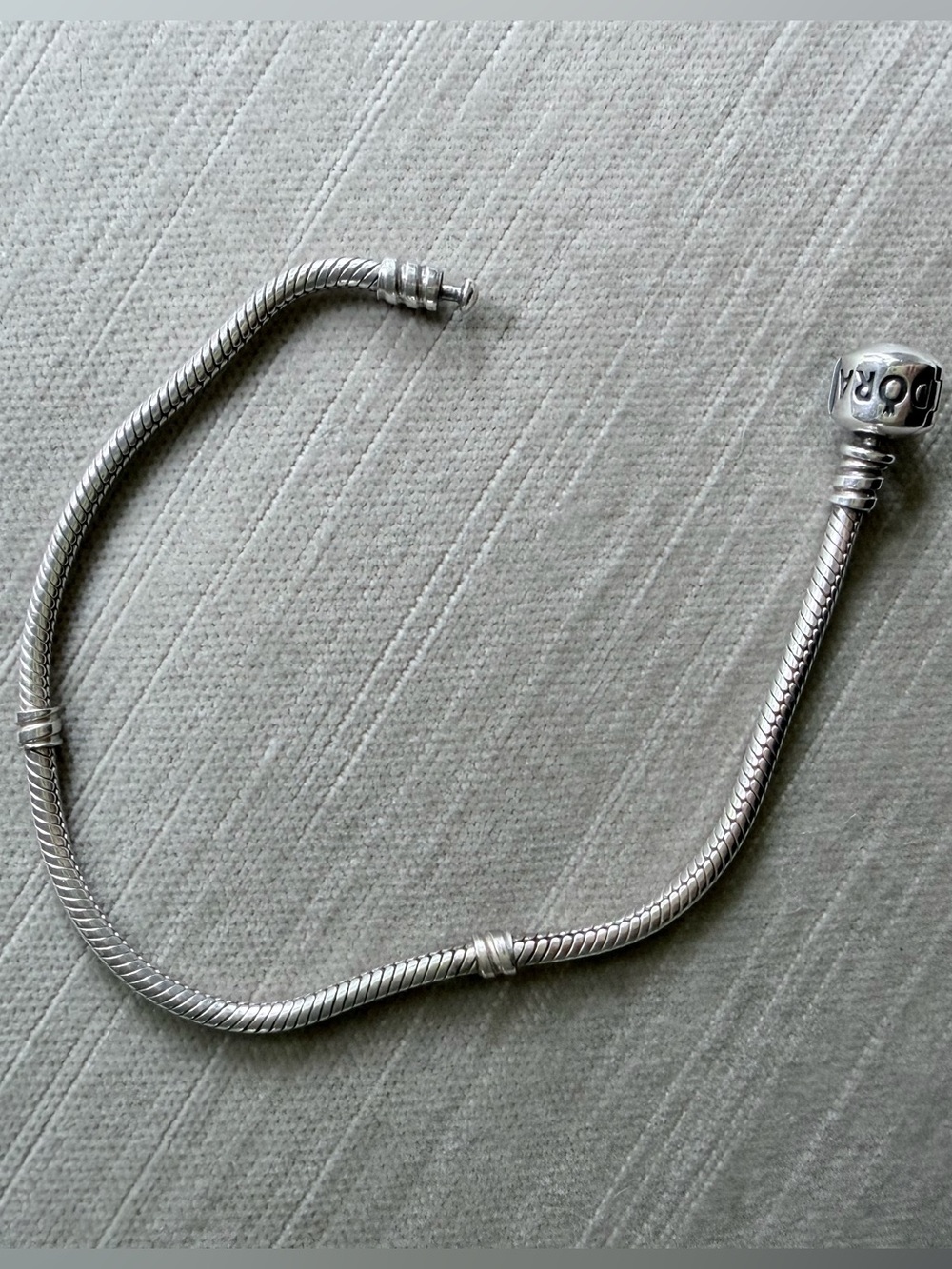 Pandora Barrel Clasp Silver Charm Bracelet - Bracelet Only